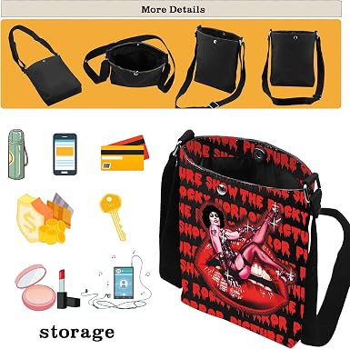 MEIKIUP Kosmetiktasche – Inspiriert Von 'The Rocky Horror Picture Show', 23.5x17 Cm, Wasserabweisend, Perfekt Als Fan-Geschenk