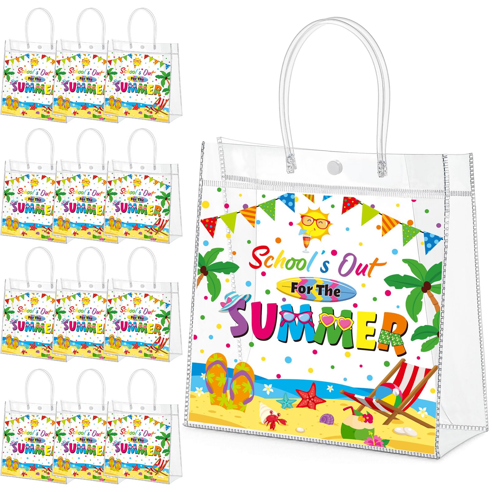 Bolsas de regalo transparentes de PVC Gilprop con asas pack de 12 para eventos 7