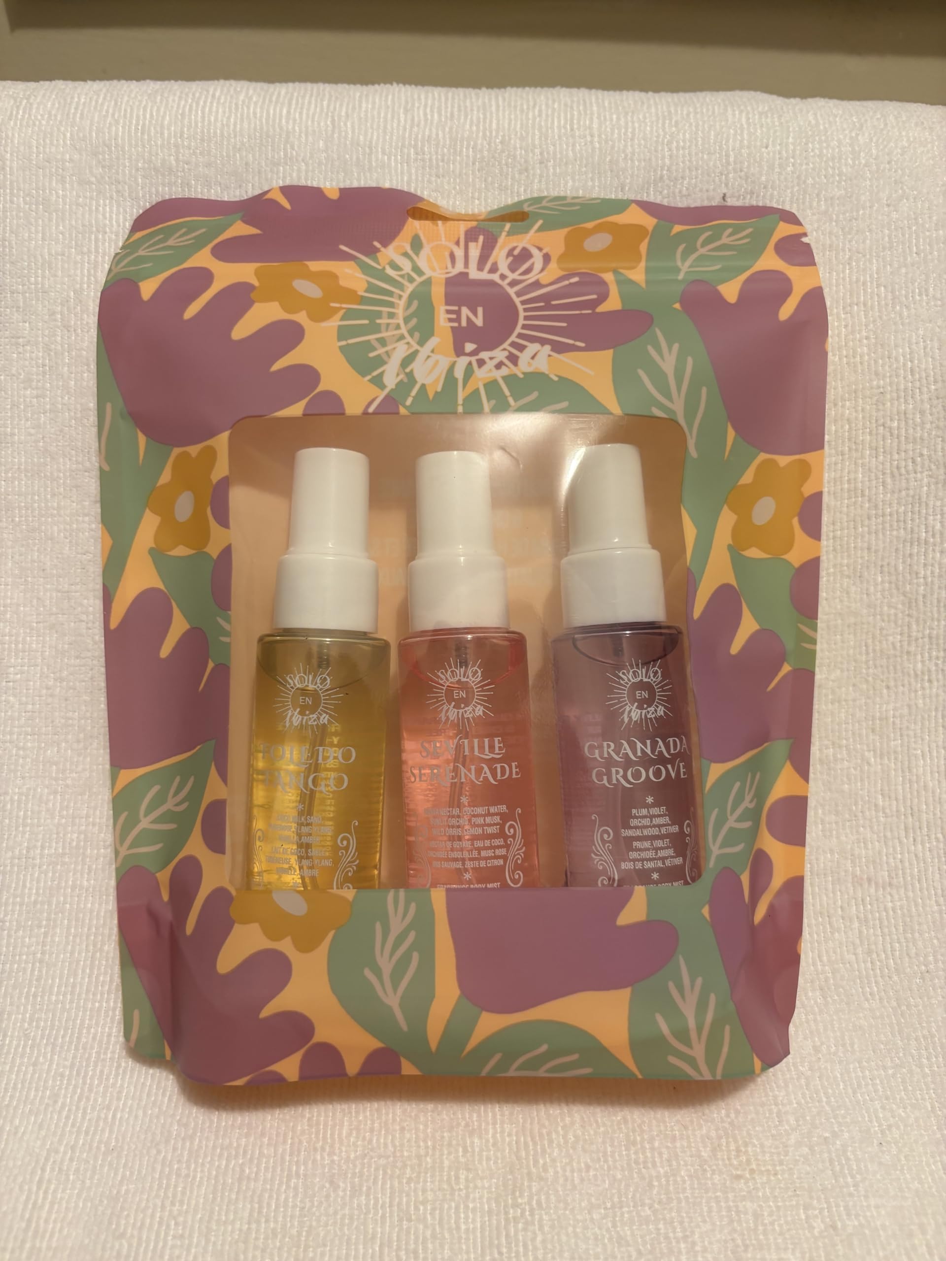 Amazon.com : Solo en Ibiza New 3 piece body spray gift set