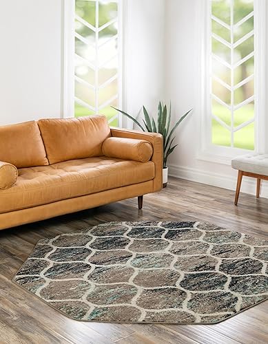 Miniatura 65 de Rugs.com Lattice Frieze Collection Alfombra – 4 x 6 pies, alfombra mediana negra perfecta para salas de estar, comedores grandes, planos abiertos