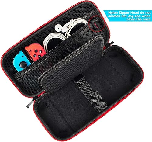 Miniatura 4 de Daydayup Funda para Switch y protector de pantalla de vidrio templado compatible con Nintendo Switch - Funda de transporte de viaje de lujo rígida