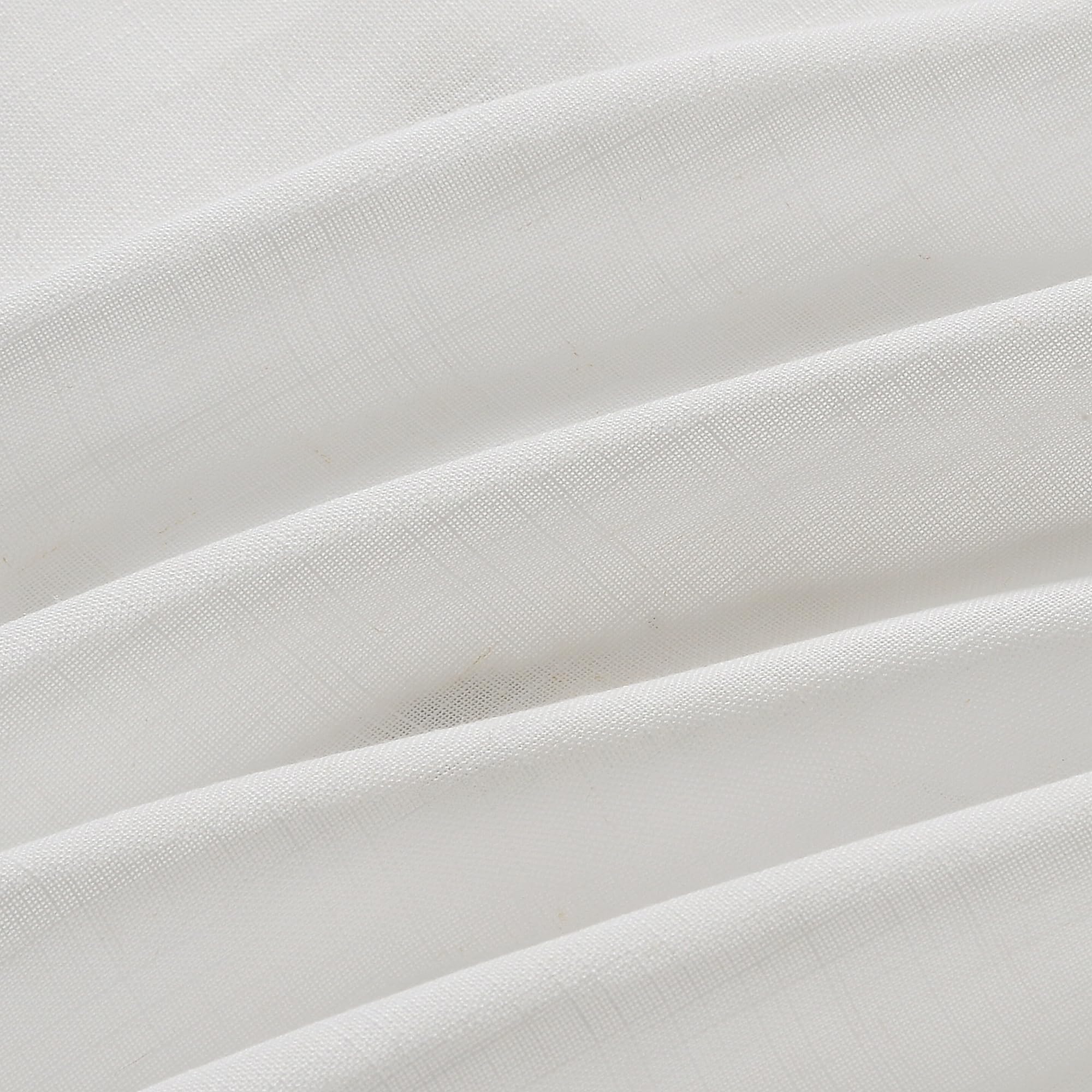Guken Złamana biel, lniane zasłony 213 cm długości, do sypialni, 2 panele, kieszeń na pręt, półprzezroczysta lniana draperia, wygląd bawełny, długość do podłogi, boho, neutralne zasłony okienne, 213