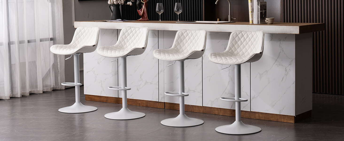 Kidol & Shellder カウンターチェア 2脚セット 昇降式 ホワイト Amazon｜Kidol & Shellder カウンターチェア 2脚セット 昇降式