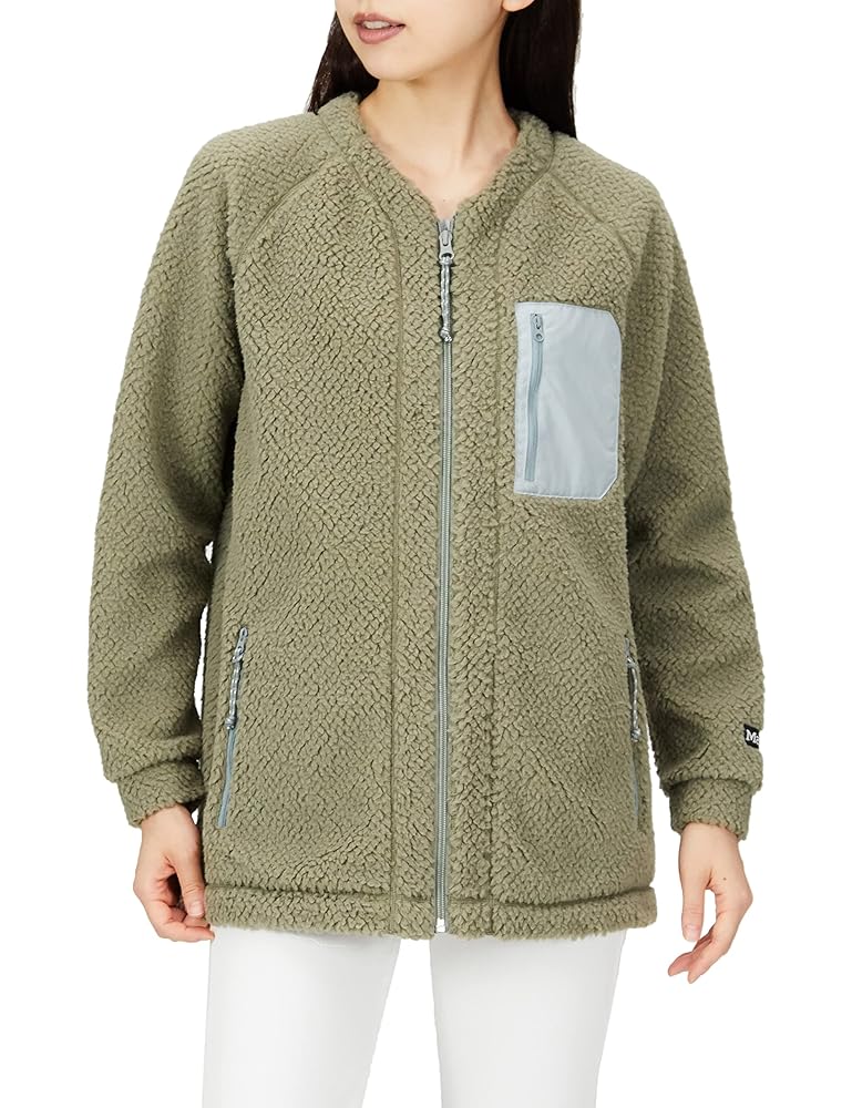 Amazon | [マーモット] W's Boa Crew Coat TOWUJL44YY,FGY,S