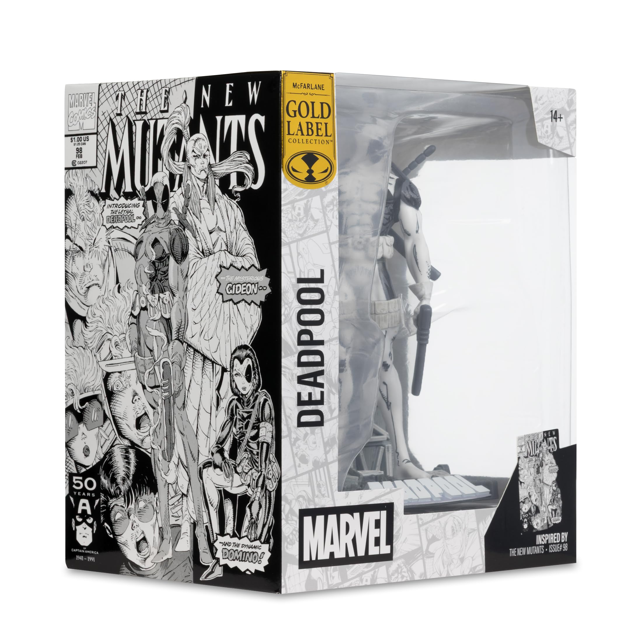 McFarlane - Marvel Collection 1: 10th Deadpool (The New Mutants #98) Label Gold