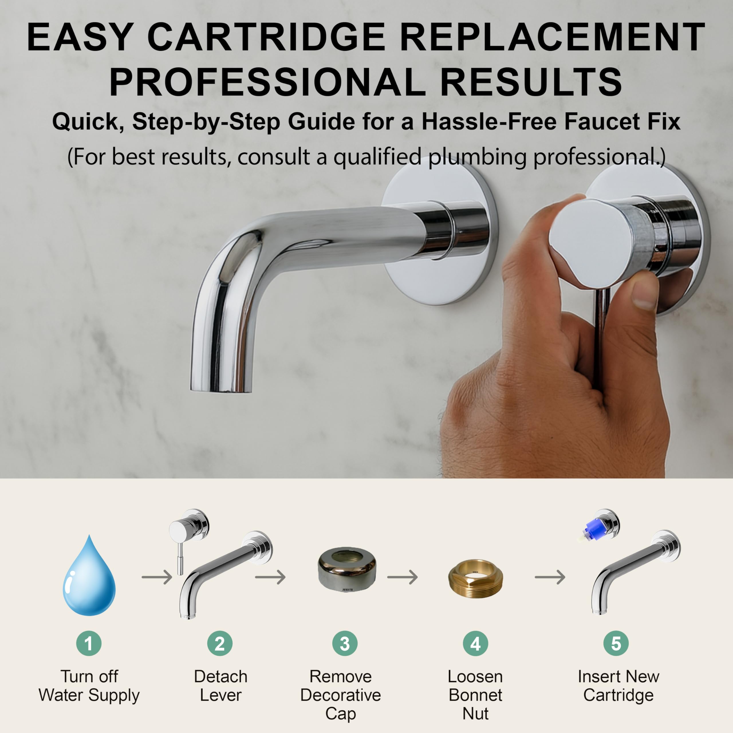 Cartucho de grifo K35A, cartucho de repuesto compatible con La Torre, Gerber, Danze & Moen, reparación de bañera de ducha de una sola palanca, cartuchos de grifo de bañera, reemplazo de cartucho de