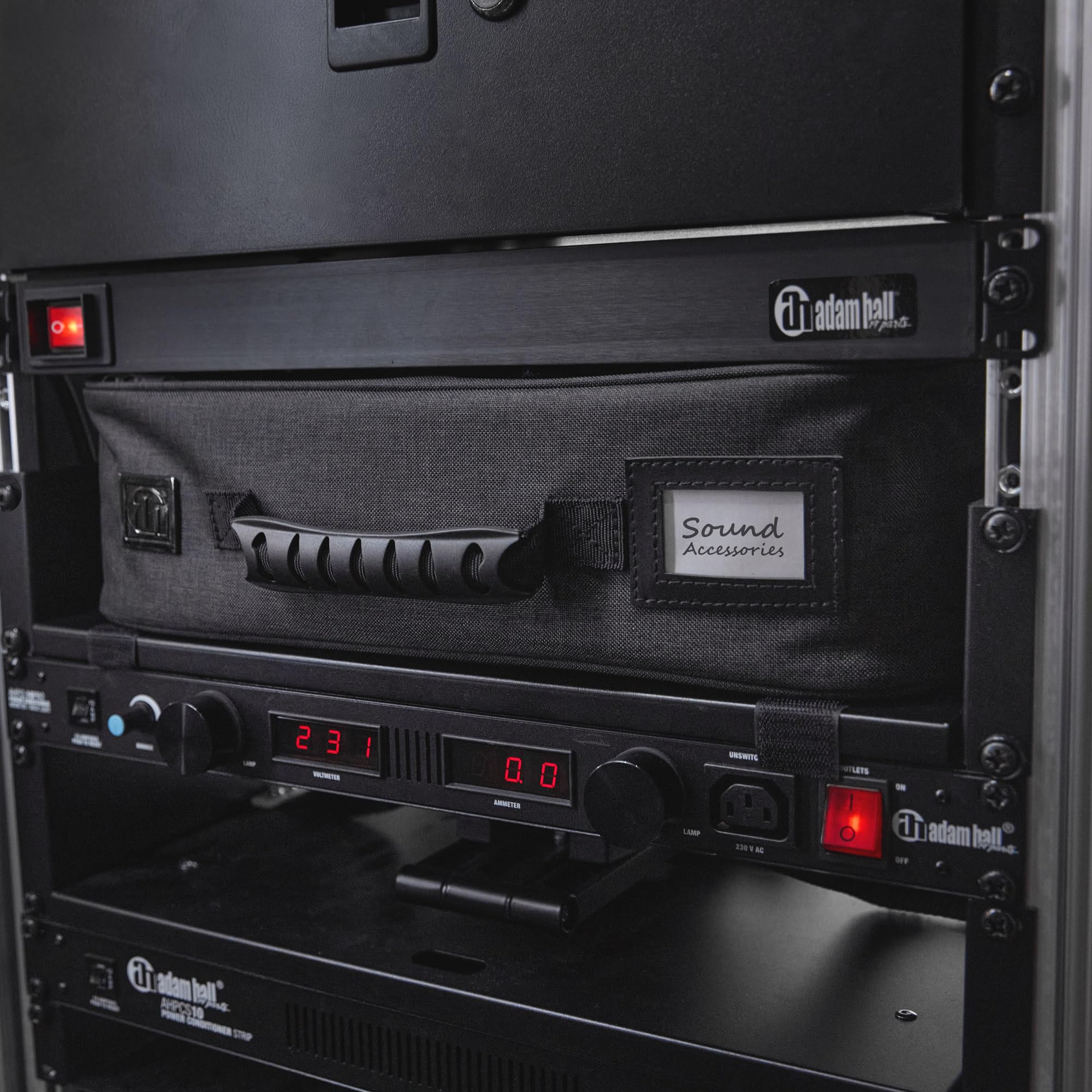 Adam Hall 19" Parts ORGAFLEX TORBA RACK 03 – wyściełana torba organizacyjna z zapięciem na rzep do stojaków 48.3 cm, 3U, szara