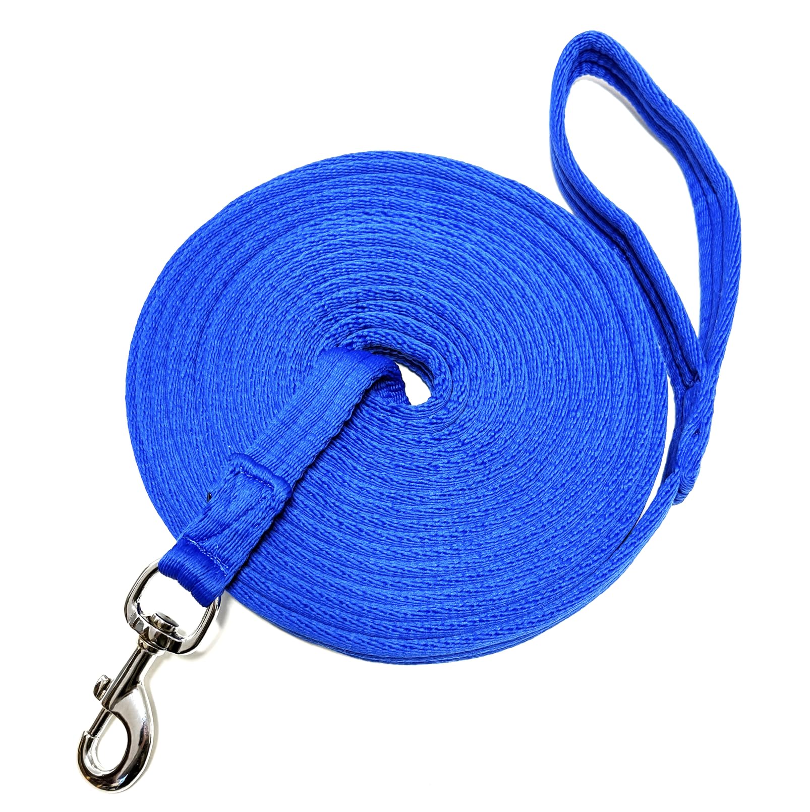 JA Horse JA4012 Longierleine Longe Leine Pferdelonge für Reitsport – Extra weiche 8 m aus Nylon mit Handschlaufe & Karabiner rutschfest, inkl. Tasche (Royalblau)