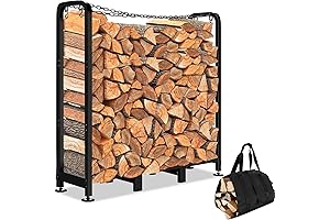 Homdox 30-Inch Heavy-Duty Firewood Rack: Keep Your Fireplace Logs Organized and Within Reach!