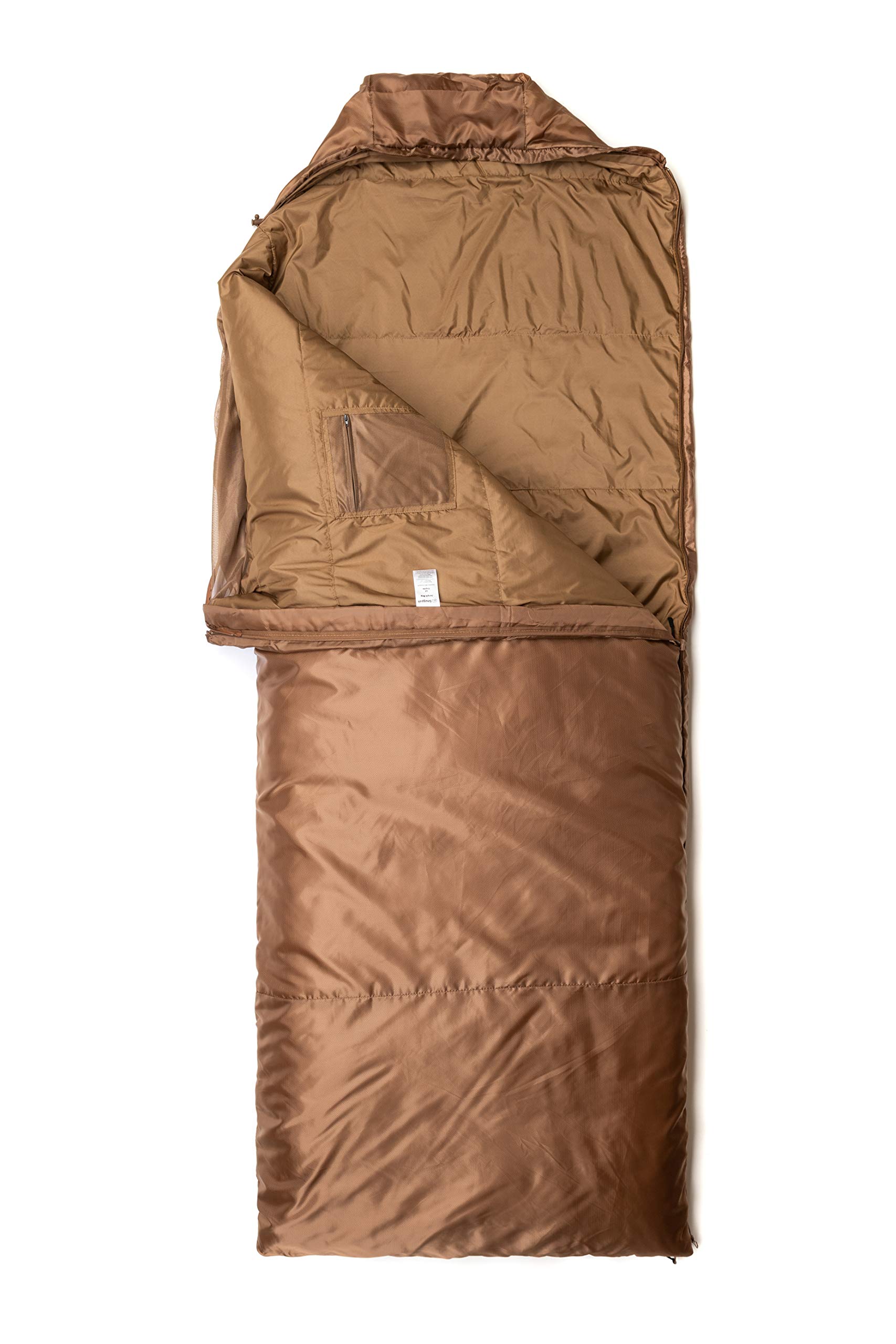 Snugpak Sac de Jungle avec moustiquaire intégrée et Tissus antibactériens (Fermeture éclair sur Le côté Gauche, Coyote)