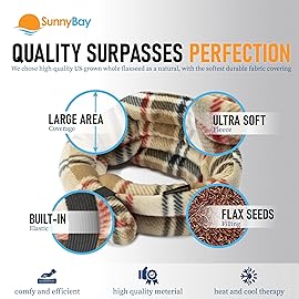 SunnyBay Microwave Heating Pad, Microwavable Heated Neck and Shoulder Wrap, Moist and Weighted Hands-Free Beanbag Pack with Wide Neck Coverage, 2.5 lbs, 26 Inches Long-Length, Made in USA, London