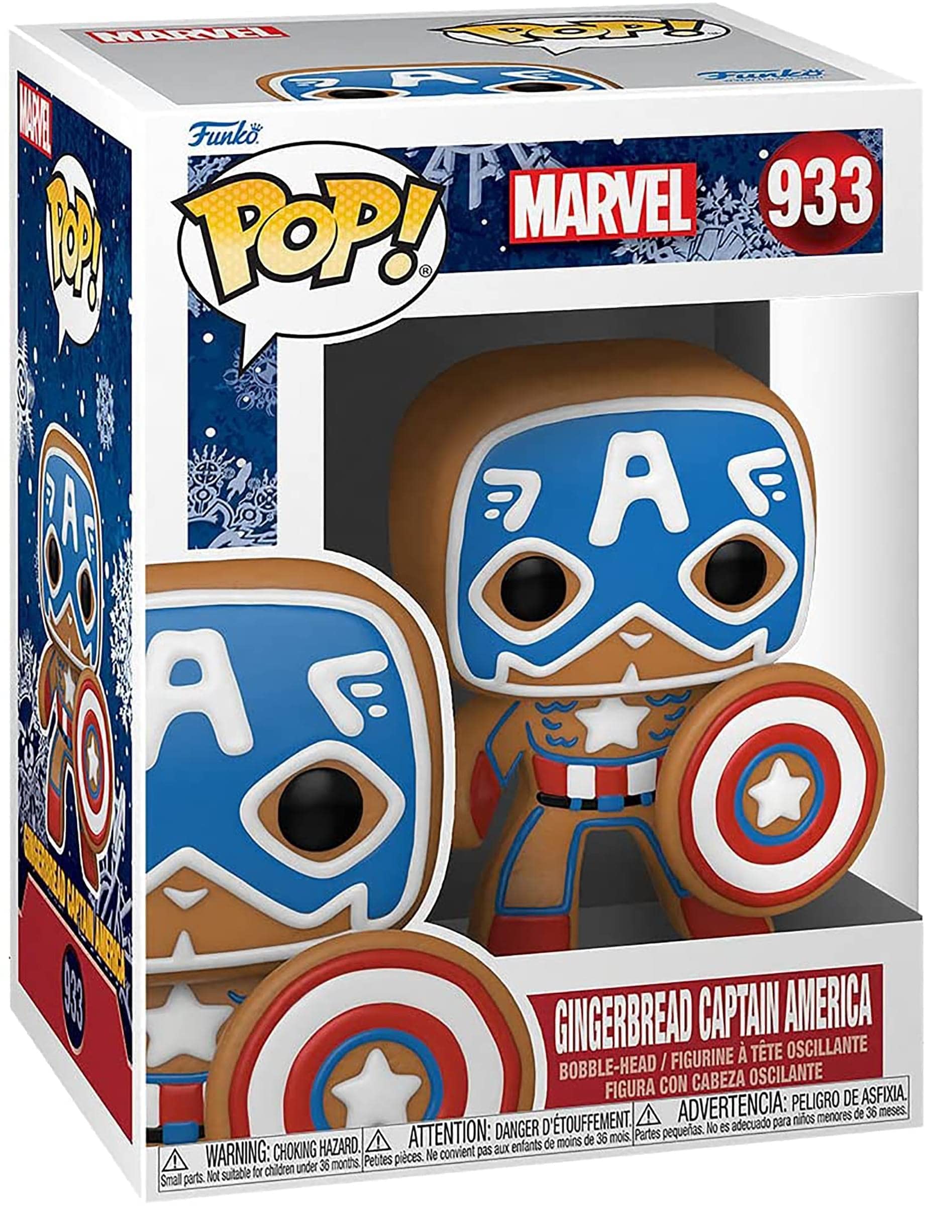 Funko Pop! Marvel Lebkuchen-Kapitän Amerika - 9,5 Cm Vinyl-Figur, Inkl. Schutzbox