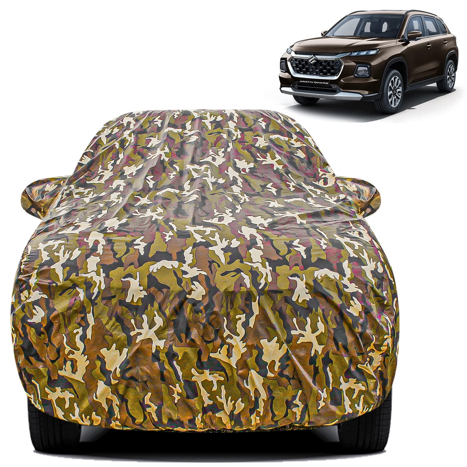 Tata Punch Car Cover - Jungle Print Waterproof -26 Tata Punch Car Cover - Jungle Print Waterproof -26