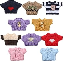 Bencailor 10 Pieces Christmas Doll Clothes Set Christmas Accessories Winter Outfits Knitted Clothing Santa Sweater for Doll AccessoriesAdorable Style