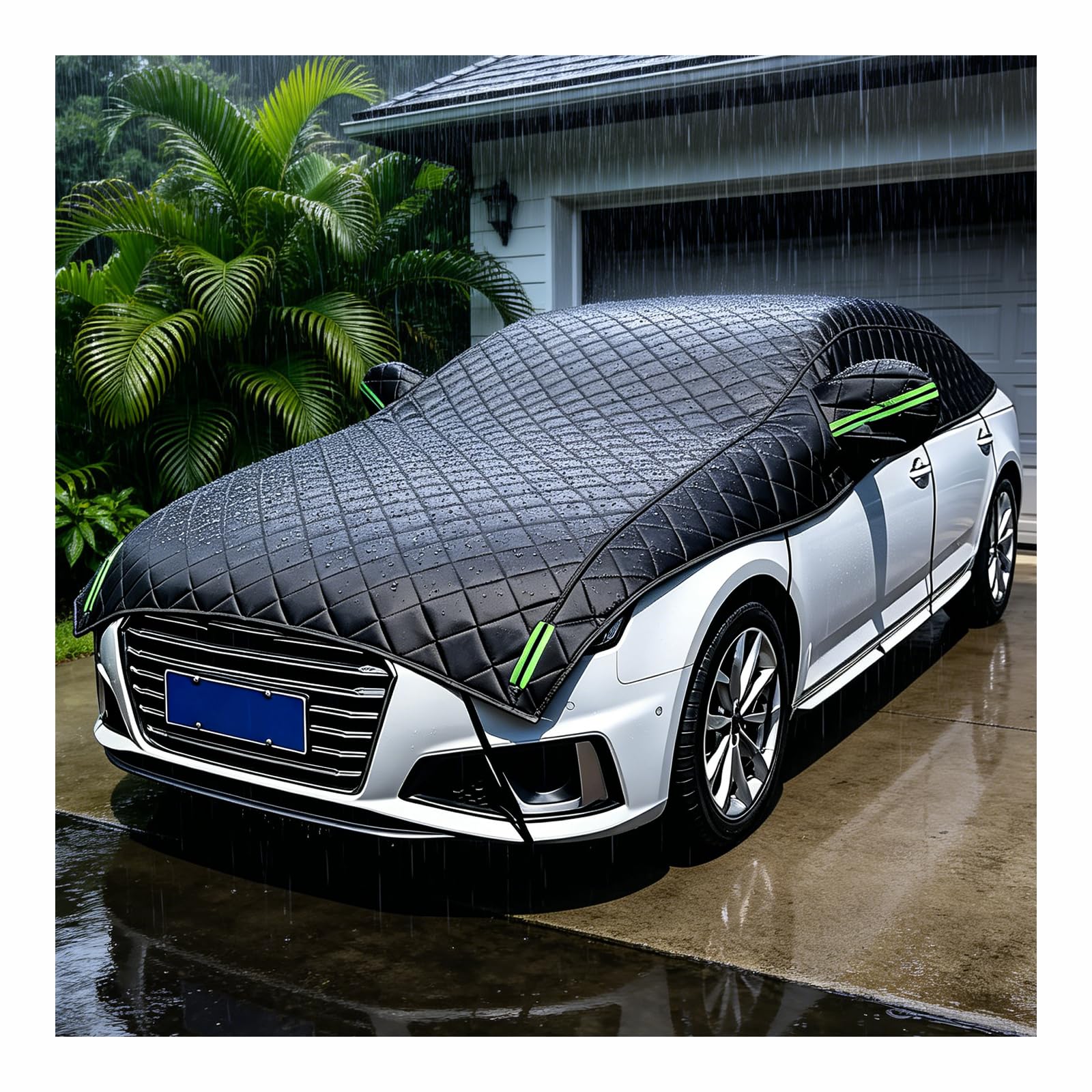 Demi-Housse De Voiture Anti-Grêle pour Toyota C-HR (2016-2024), Bâche Voiture Imperméable Anti-Neige Anti-UV Protection Tous Temps eerf2