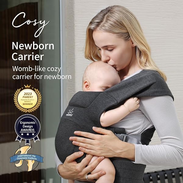 MOMTORY Baby Carrier from Newborns, Comfortable Hip Seat for Baby, 3-12 kg, Ergonomic Carrier for Newborn to Toddler with Velcro Fastening, Easily Adjustable Hip Carrier - 2