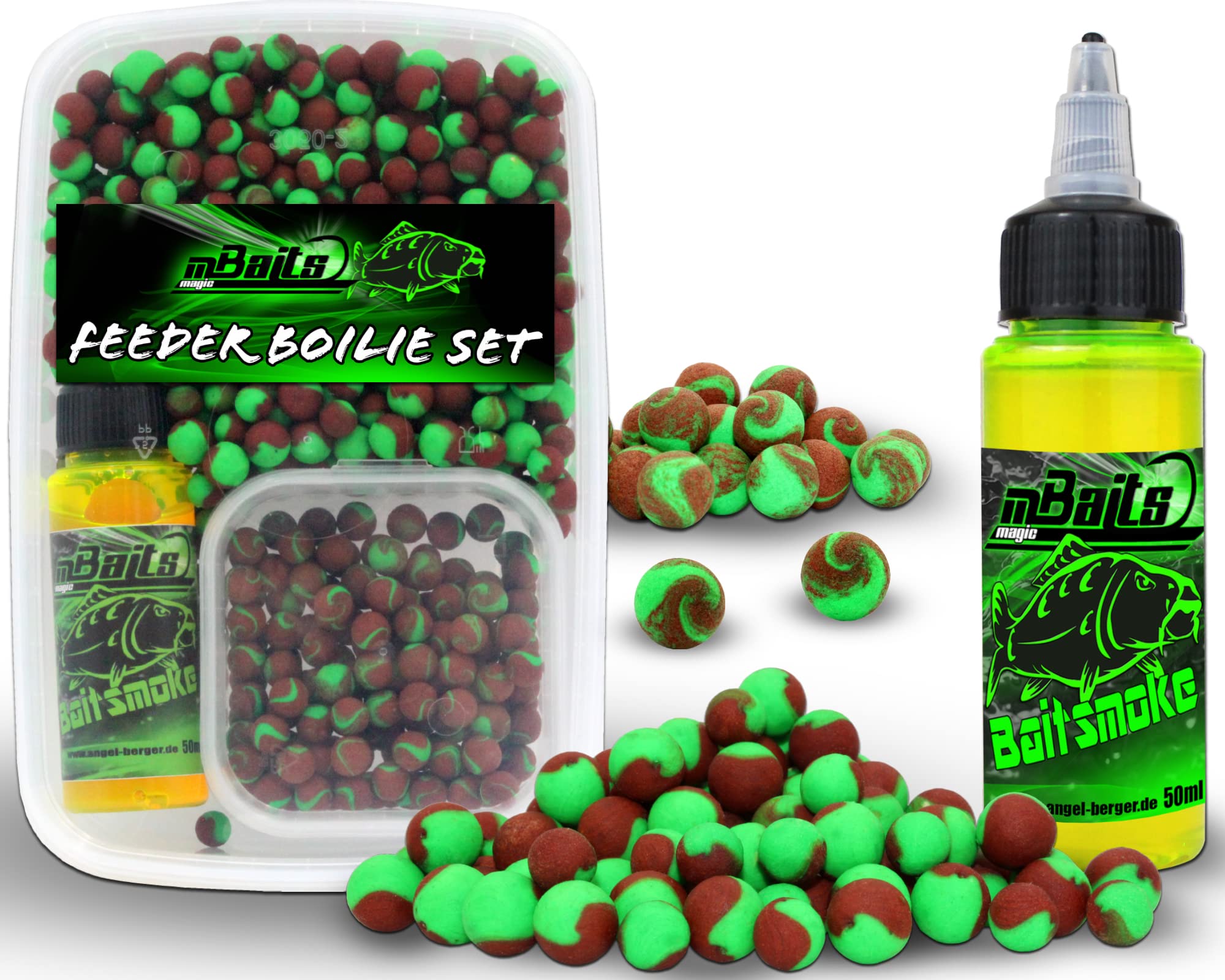 Angel-Berger Magic Baits Feeder Boilie Set Method Feeder Boilie Mini Pop Ups Baitsmoke (Muschel)