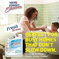 Vista 4 de Wet & Forget Limpiador de ducha en aerosol para aplicación semanal multisuperficie, no requiere fregar, fórmula sin blanqueador, listo para usar