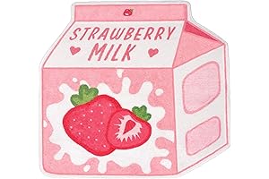 Kawaii Carpet | Cute Pink Fruit Strawberry Milk Rug