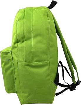 16inch Simple/Basic Backpack Book bag Fluorescent Green