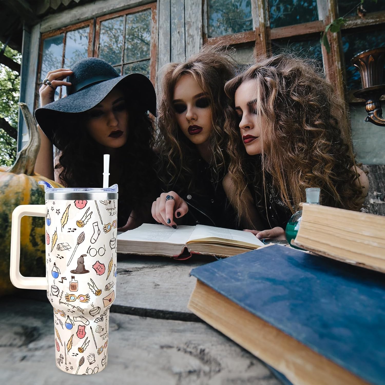 40 oz Tumbler with Handle and Straw Lid Leak Proof - 40 oz Insulated Tumbler for Christmas Birthday Gifts for Women Friend Daughter - Image 3