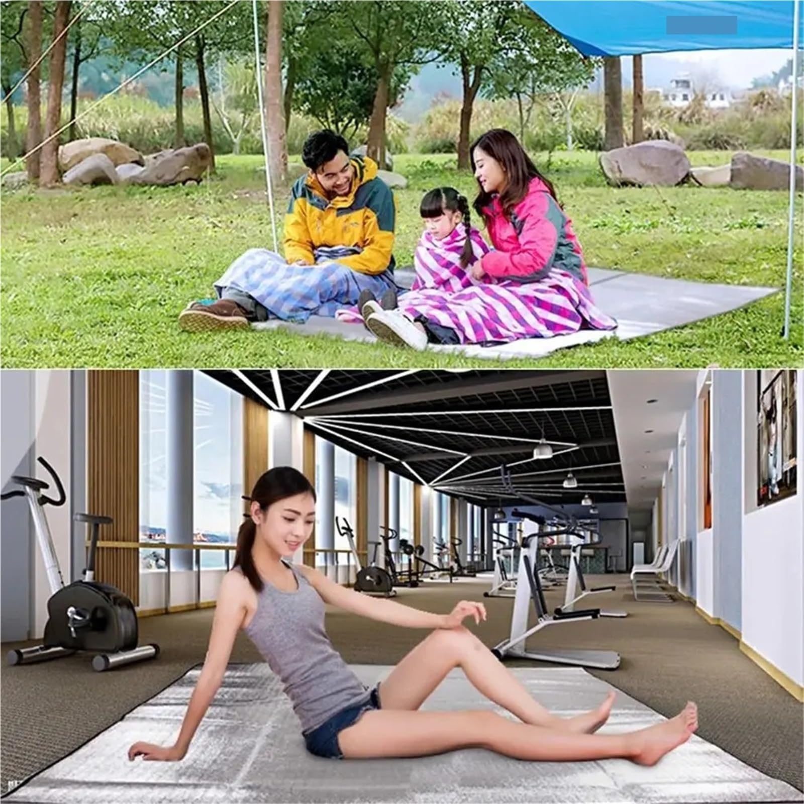 Thermo-Campingmatte, leichtes Zelt, Fußabdruck, wasserdicht, Picknick-Strand-Pad, Isolierung, Schaumstoffmatte im Freien Für Camping(200x200cm)