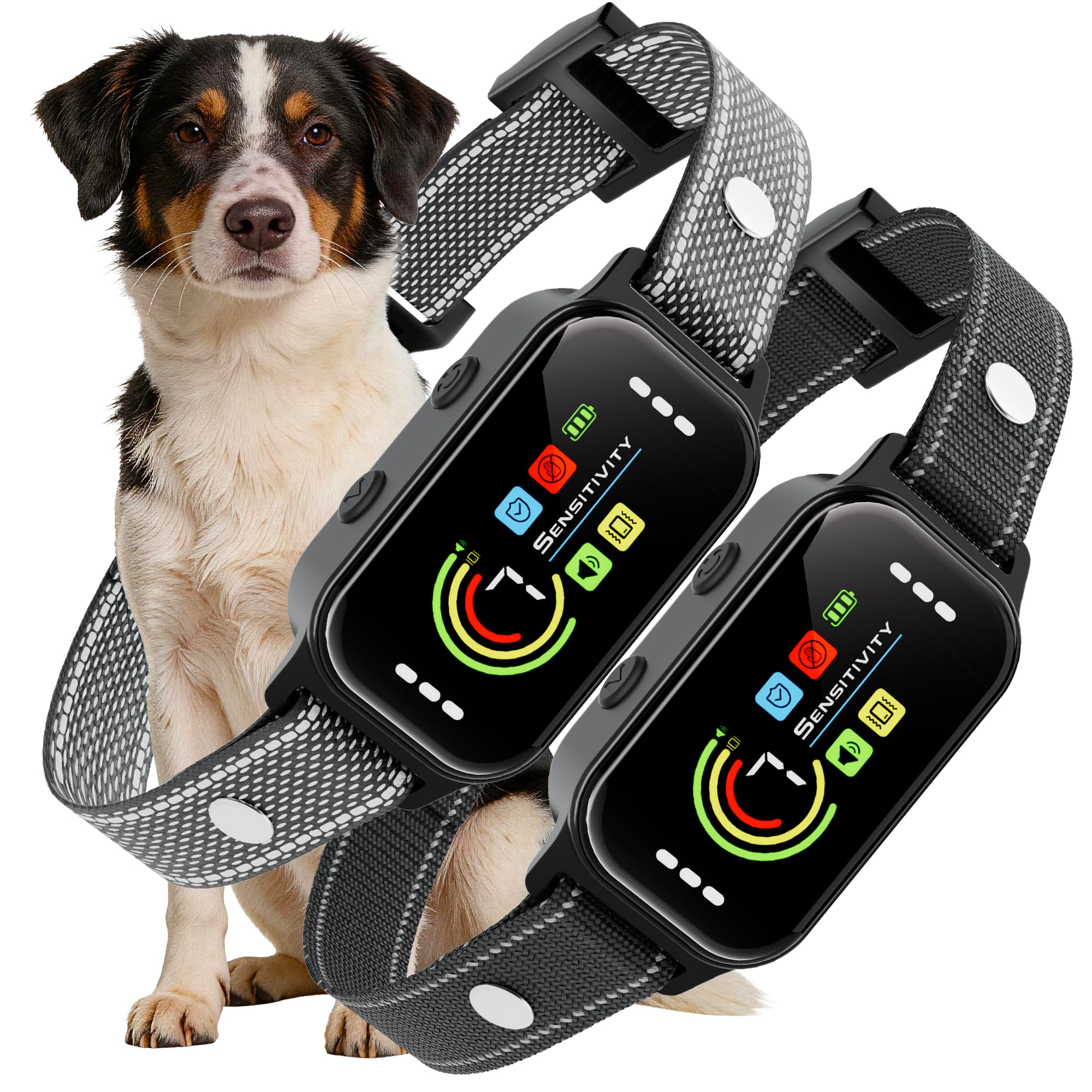 Photo 1 of Koguzl Dog Bark Collar 2 Pack, Auto Anti Barking Collar for Large Medium Small Dogs 8-120lbs, 7 Sensitivity Levels, 5 Safe Training Modes, Humane Bark Training Collar