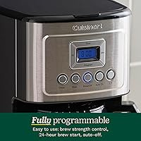 Vista 5 de Cuisinart - Cafetera programable de 12 tazas con jarra térmica DCC-3400P1, acero inoxidable