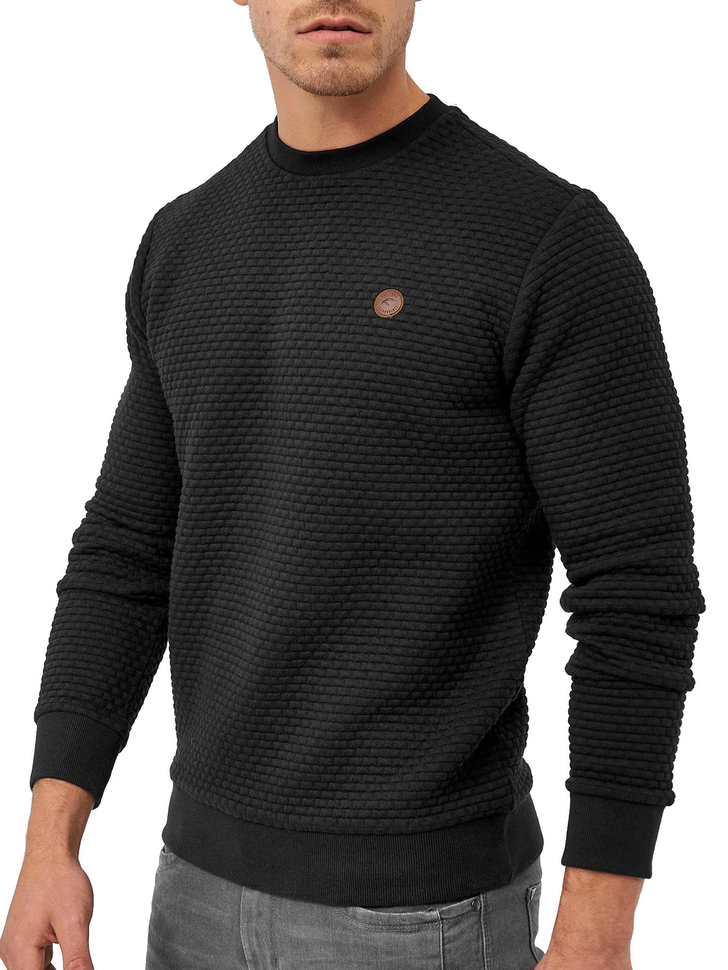 Indicode Uomini Dash Pullover | Maglione con Scollo Rotondo