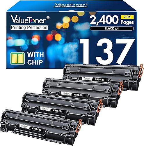 Valuetoner Cartucho de tóner compatible de repuesto para Canon 137 Cartucho de tóner negro 9435B001AA para ImageClass D570 MF242dw MF244W MF247dw