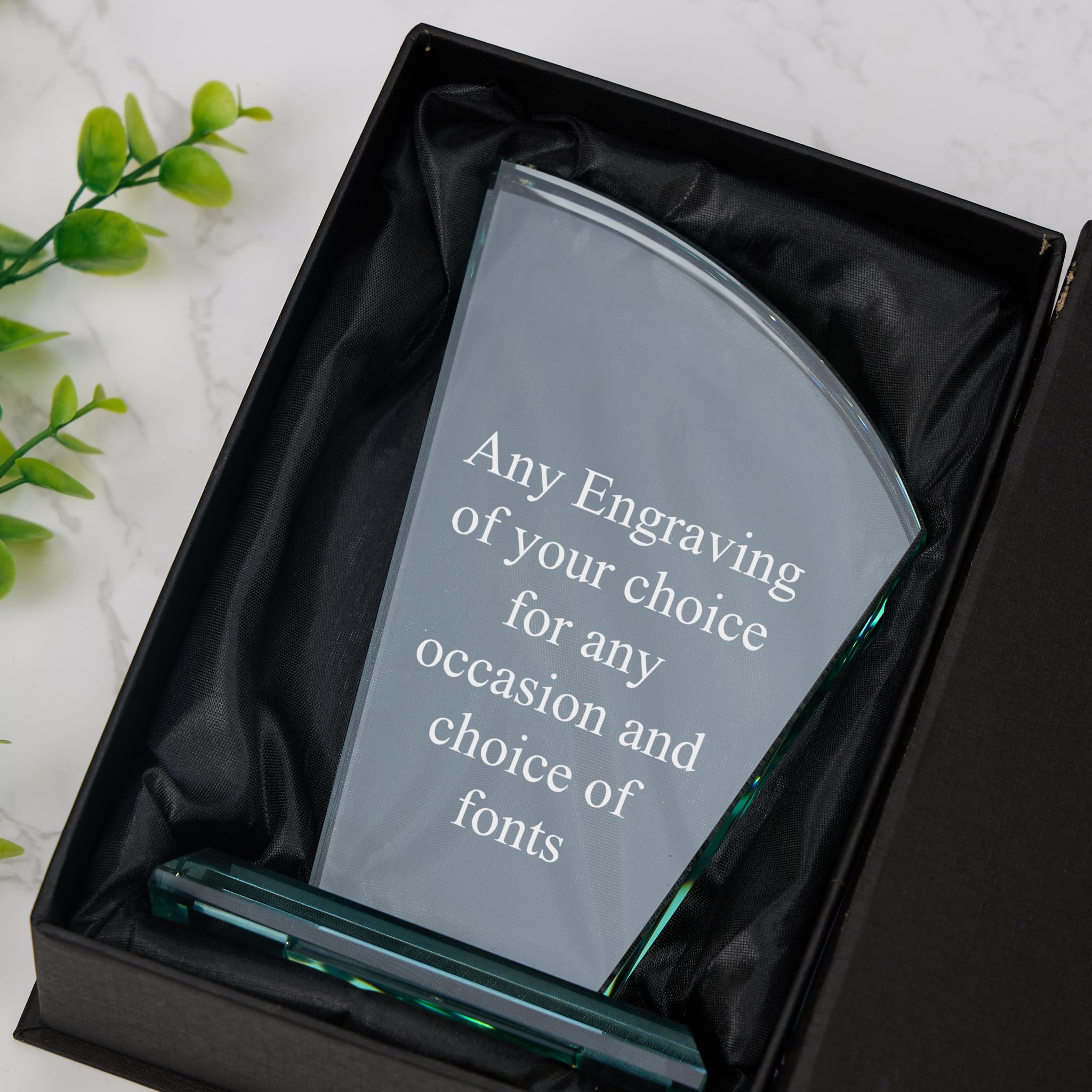 Jade Glass Award SK4 – Personalised Engraved Glass Trophy | Jaycee Trophies