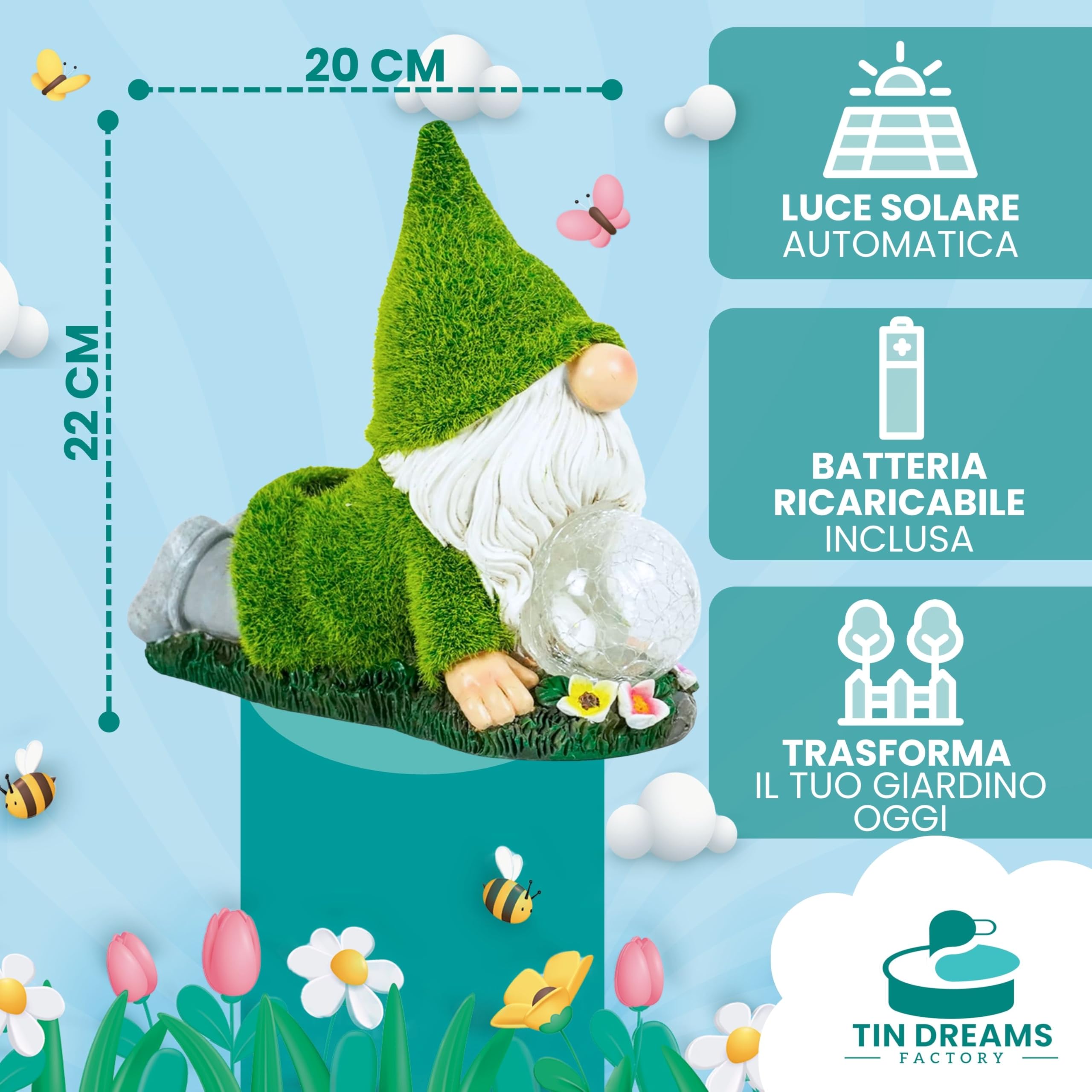 Statua Da Giardino In Resina Con Gufo, Decorazione A Luce Solare, Luce Solare Esterna, Ornamento Per Prato, Patio Da Giardino | Leroy Merlin - Foto 8