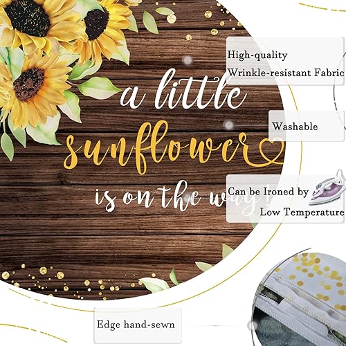 Miniatura 7 de Telón de fondo de fotografía de madera de girasol, baby shower, fiesta de cumpleaños, fondo rústico, sesión de fotos, niños, recién nacidos,