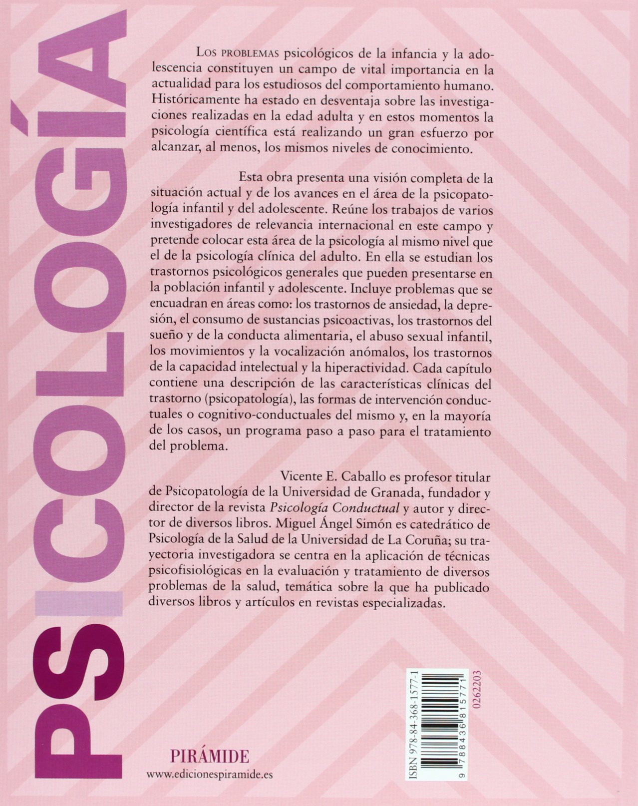 Manual de psicología clínica infantil y del adolescente: Trastornos generales