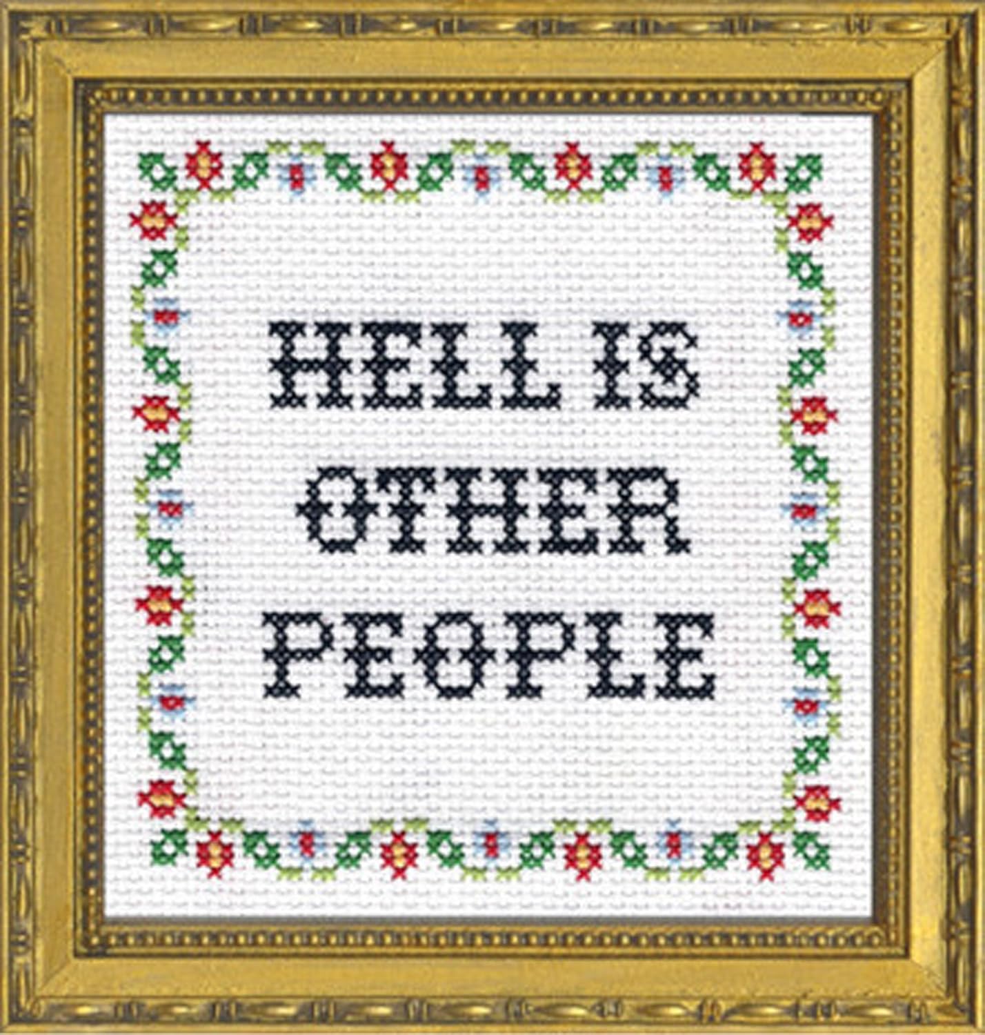 Subversive Cross Stitch 'Hell is Other People' Deluxe Kit