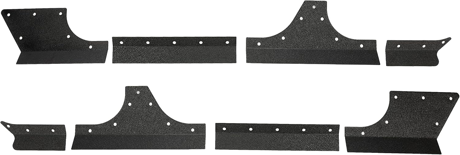 HECASA Door Body Armor Cladding Compatible with 2007-2018 Jeep Wrangler JK 4 Doors Models Slider Rocker Panel Guards Steel Powder Coated Black