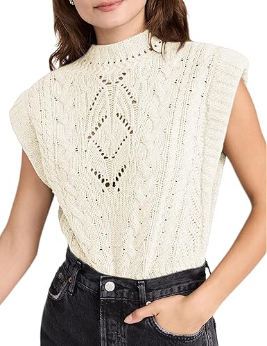 Himosyber Women's Solid Sleeveless Vest Elegant High Neck Stretchable Cap