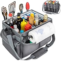 Vista 8 de FREECOLSH - Organizador impermeable negro, 16 x 11 x 11 pulgadas, con correa desmontable y almohadilla para el hombro para llevar utensilios