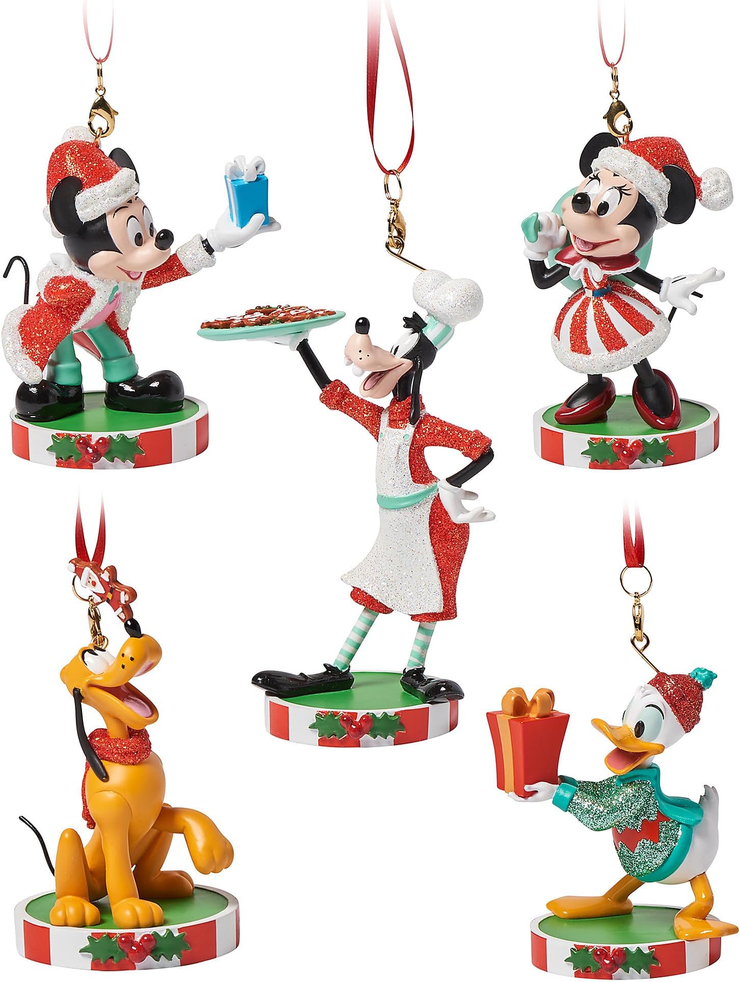 Disney Santa Mickey Mouse and Friends Sketchbook Ornament Set