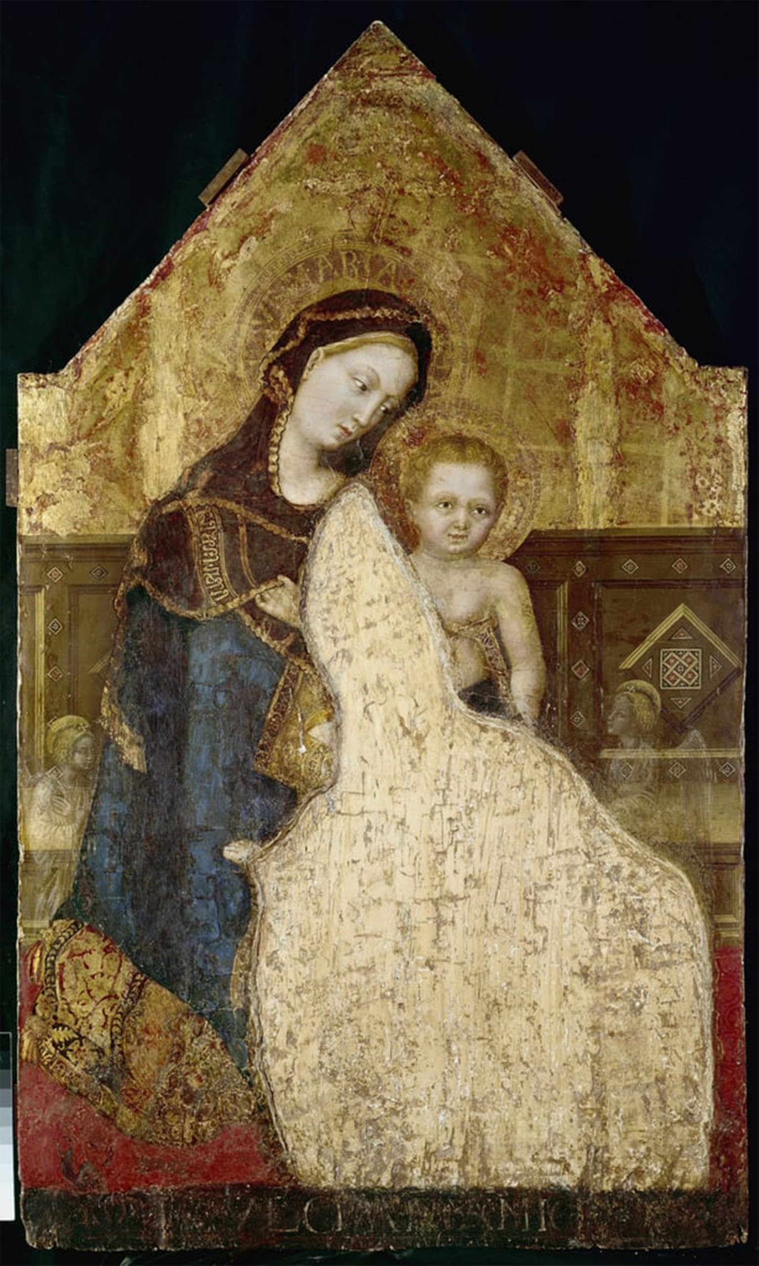 ARTXLXXBN Famous Print Painting Colorful Art Print Virgin with Child by Gentile Da Fabriano Canvas Art Decorations for Home Decor 60x90cm