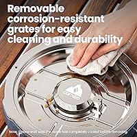 Vista 3 de Estufa de camping de propano de 2 quemadores de 20,000 BTUs con utensilios de cocina para acampar Overland Gris