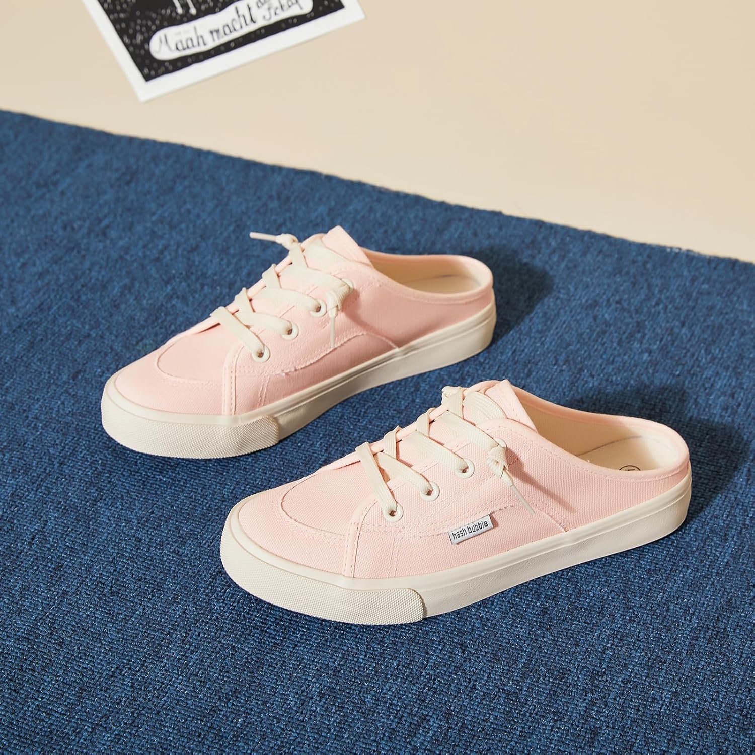 hash bubbie Women's Mules Comfortable Slip on Sneakers Tennis Shoes Summer Backless Canvas Shoes Close Toed Sandals - Image 7