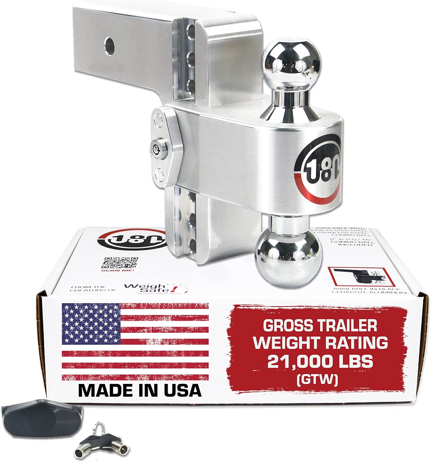 Weigh Safe Adjustable Trailer Hitch Ball Mount 6