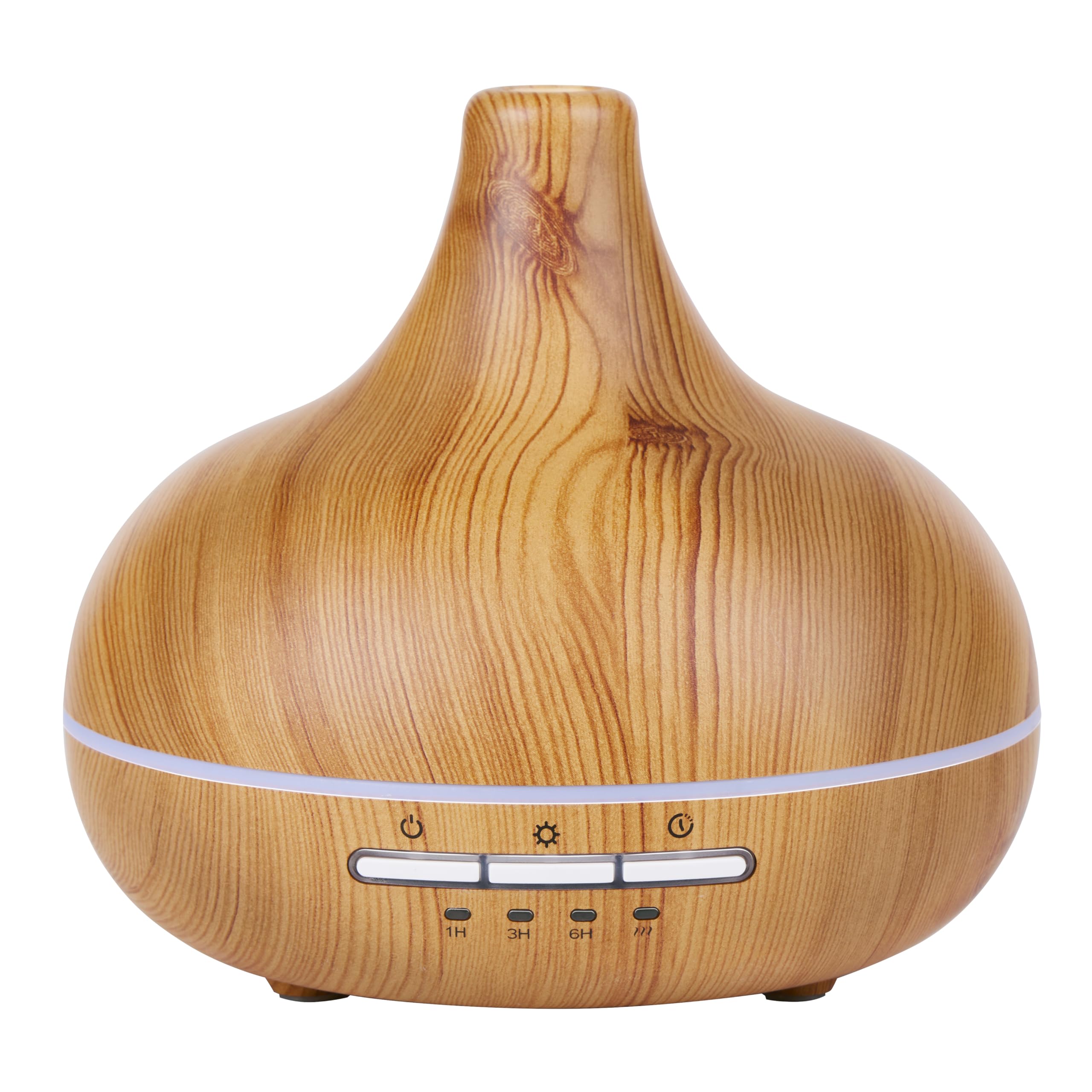 Grundig Aroma Diffuser Humidifier 300ml - Electric Aroma Diffuser with LED Lighting and Timer - Aromatherapy with Essential Oils - Wireless Fragrance Diffuser - Bamboo