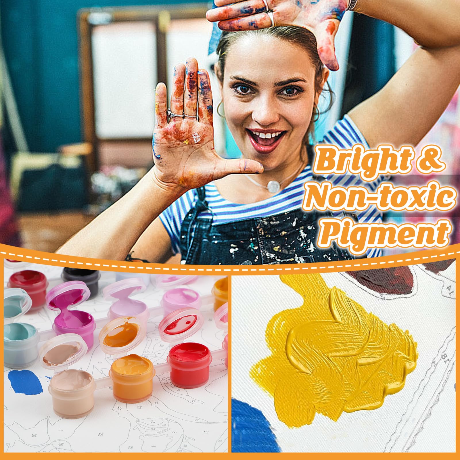 Figured' Art Peinture Par Numéros Adultes Avec Cadre Poster De Voyage Santorin En