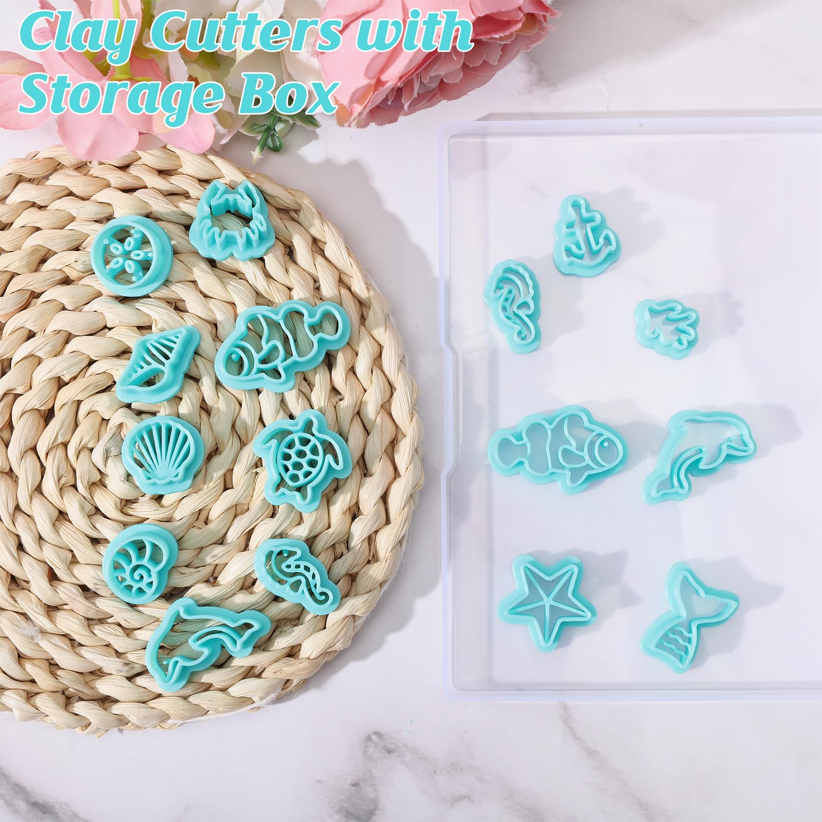 ORIGACH 16 Pcs Ocean Animal Clay Cutters - Image 4