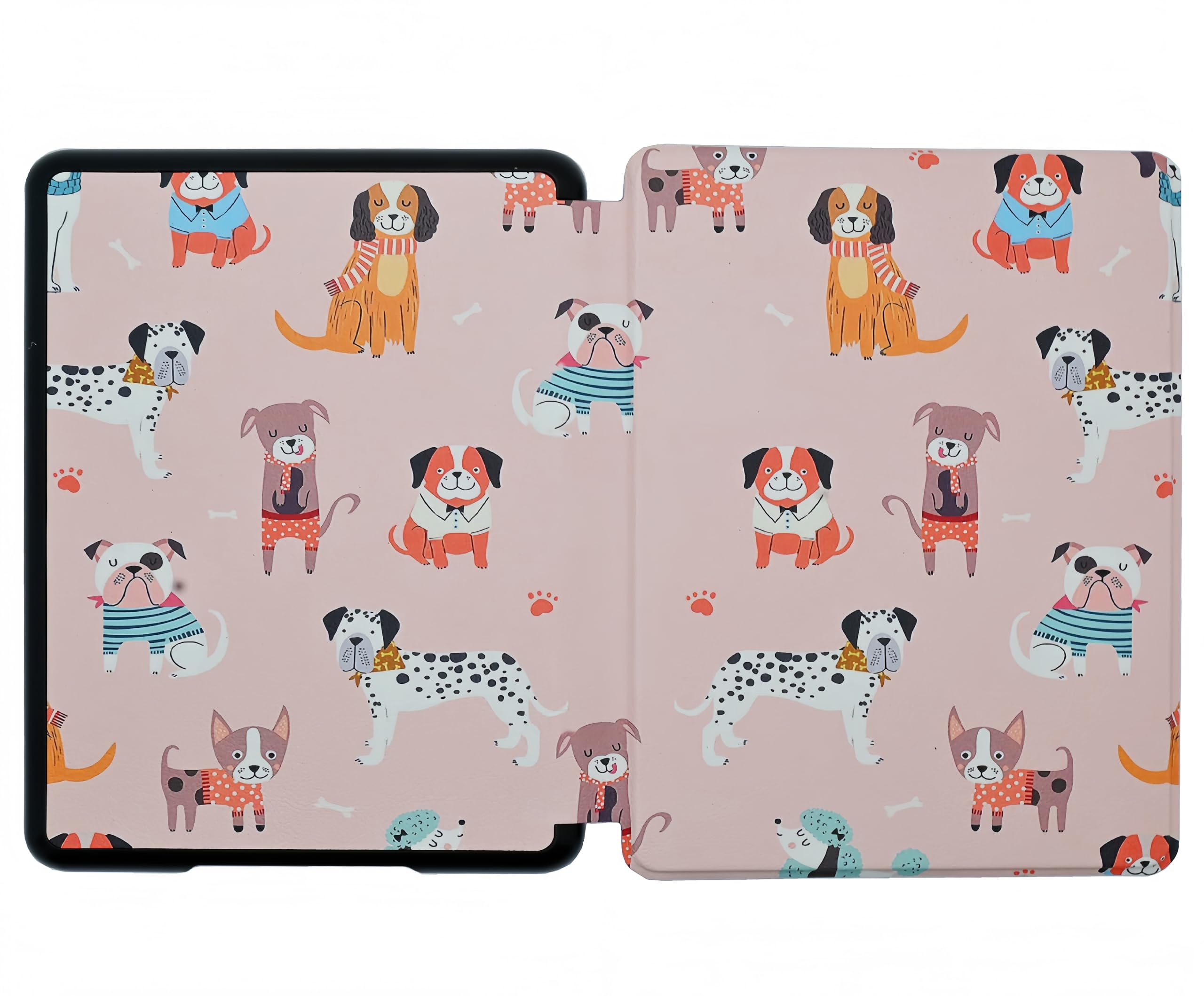 Folio-Schutzhülle für 17,3 cm (6,8 Zoll) Kindle Paperwhite (11. Generation-2021) und Kindle Paperwhite Signature Edition, niedlicher Hund für Kinder, schlankes PU-Leder, Buchhülle mit