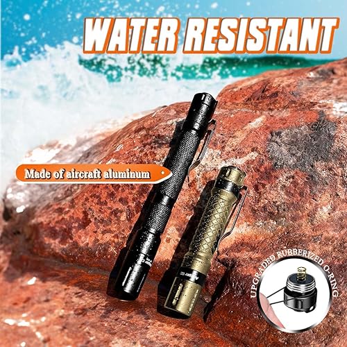 Miniatura 5 de Ansyper CC 3 modos de linternas pequeñas LED linterna táctica potente de alto lúmenes con clip, luz de bolsillo delgada y portátil compacta para