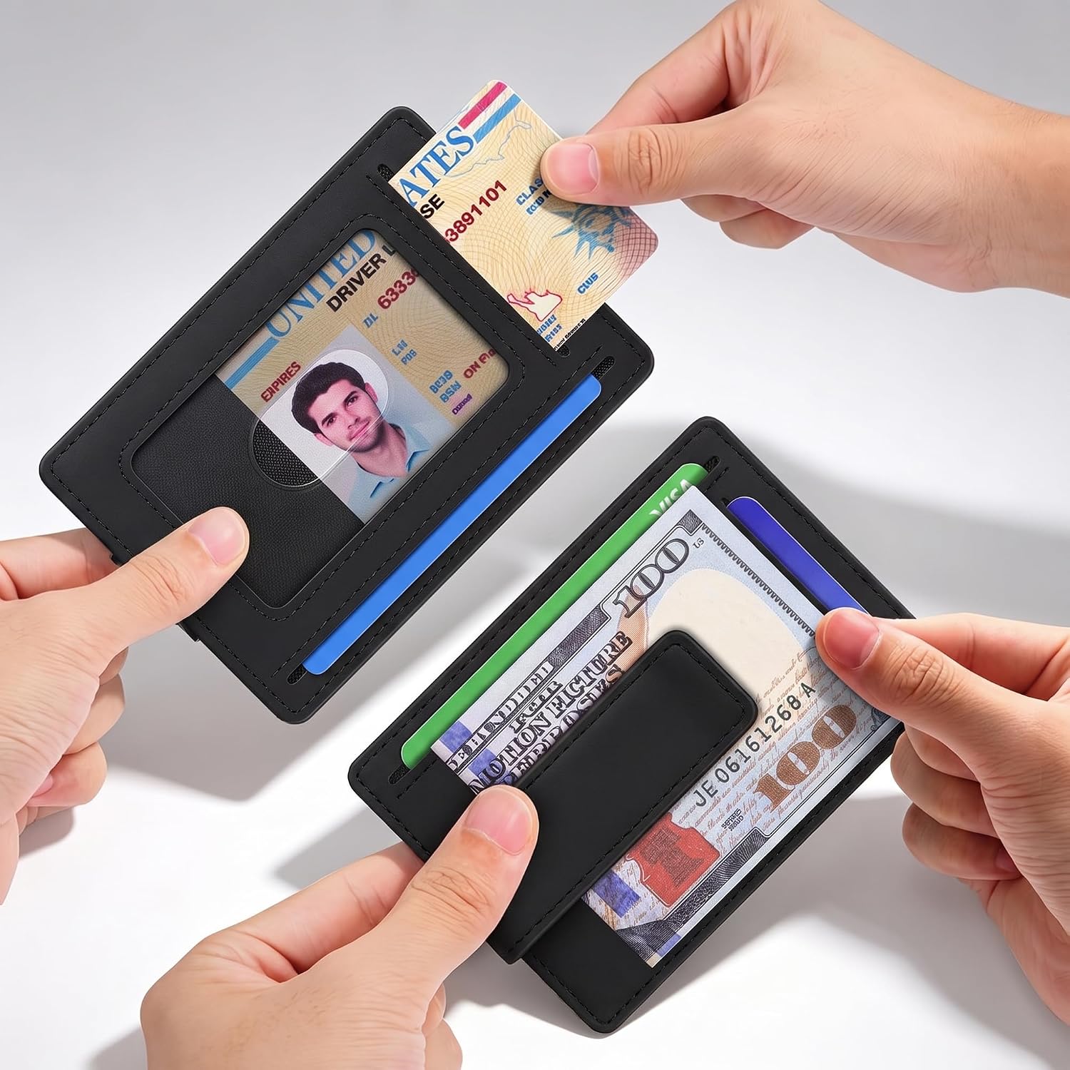 Tipmile Minimalist Wallet for Men with Money Clip Rfid Blocking Card Holder image 3