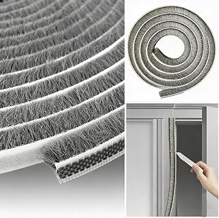 Door Gap Sliding Window High Viscosity Sealing Strip (0.4"x0.4"x32.8FT), Shock Absorbing Buffer Sound and Noise Reduction, Weatherproof Sealing Strip (Grey)